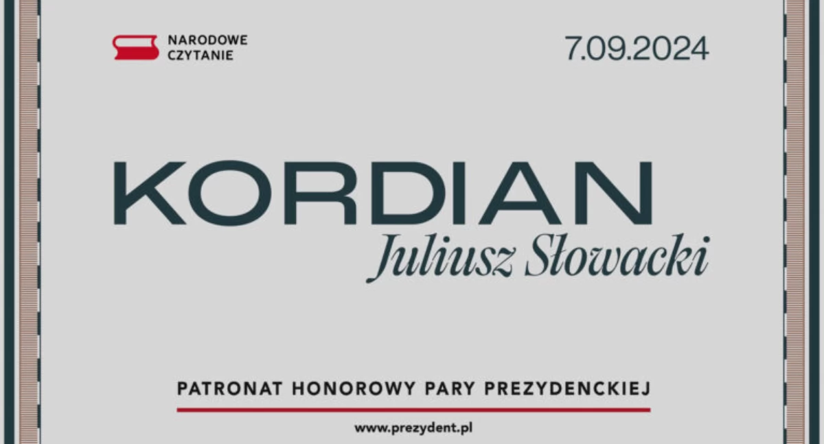 Książki , Narodowe Czytanie Wspólne czytanie „Kordiana” Juliusza Słowackiego - zdjęcie, fotografia