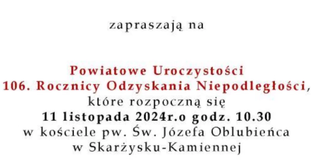 Informator Samorządowy Powiatu Skarżyskiego, Powiatowe Obchody Rocznicy Odzyskania Niepodległości - zdjęcie, fotografia
