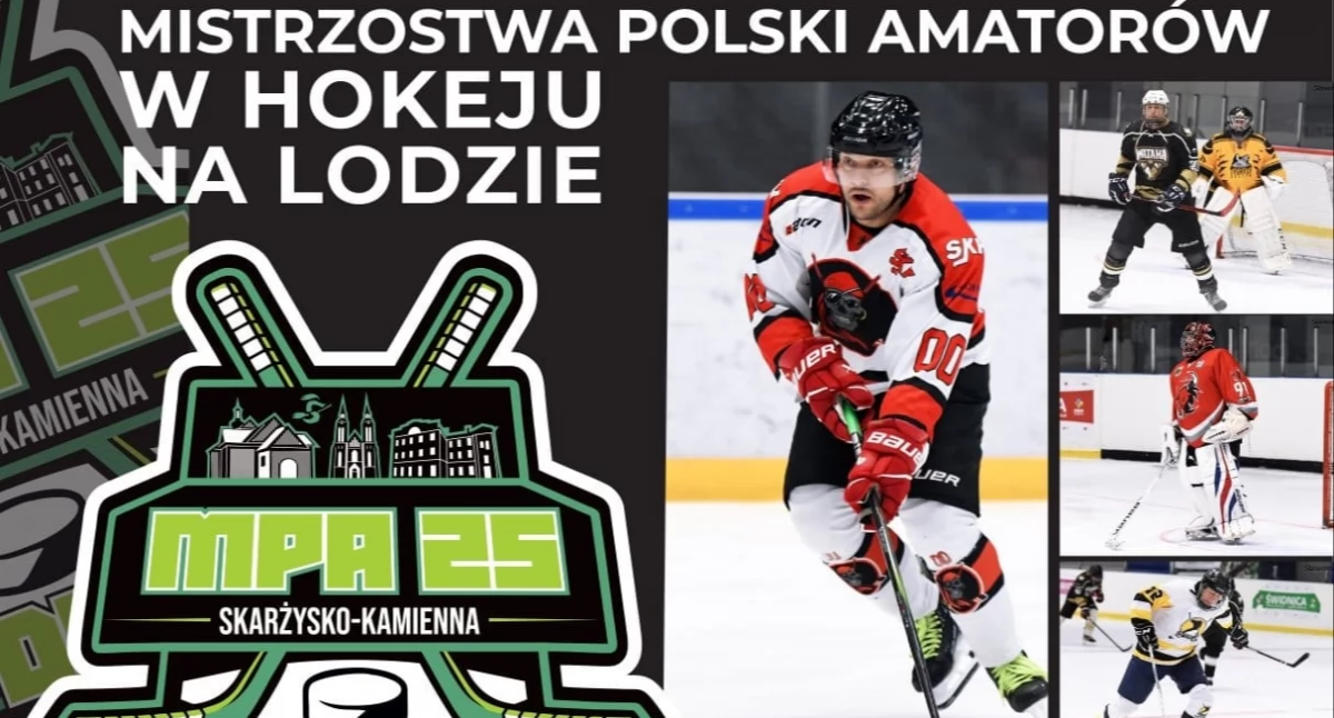 Inne Sporty, Hokejowe mistrzostwa Polski amatorów Skarżysku Kamiennej Takiego turnieju grodzie Kamienną jeszcze było - zdjęcie, fotografia