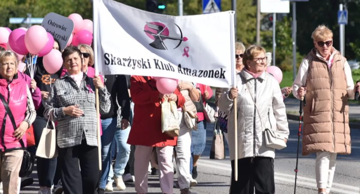 Wydarzenia , Marsz Różowej Wstążeczki przeszedł ulicami Skarżyska - zdjęcie, fotografia