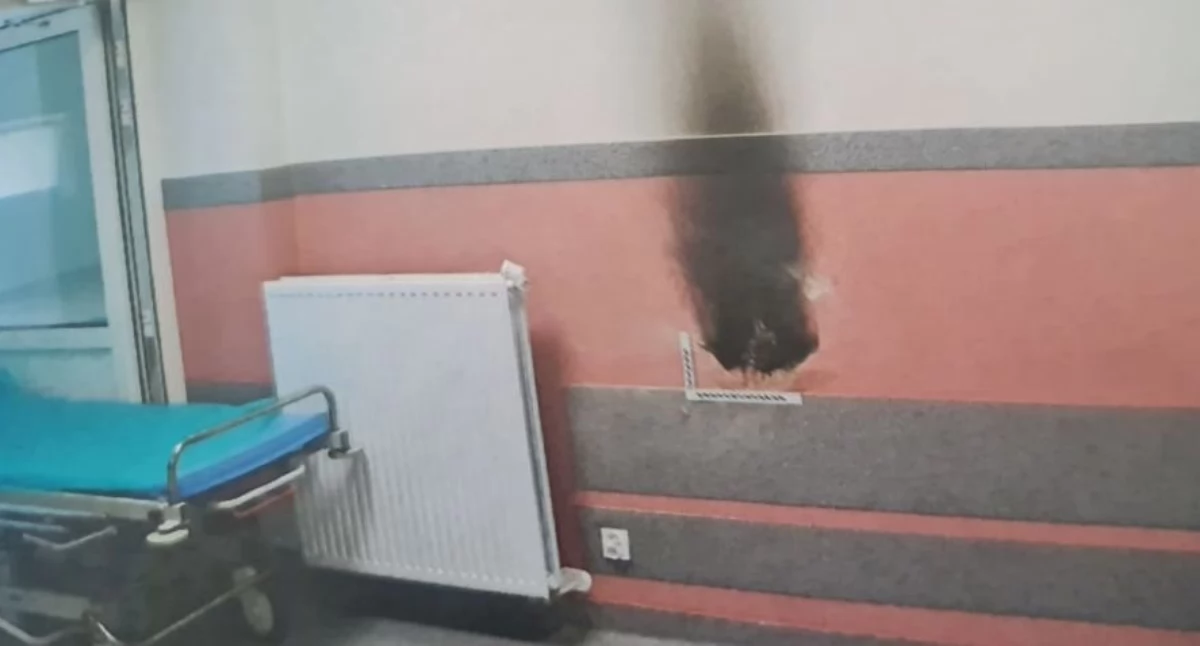 Zniszczony SOR. Fot. KPP w Skarżysku
