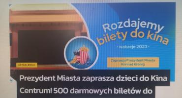 Zaproszenie po darmowe wejściówki do skarżyskiego KINA CENTRUM!
